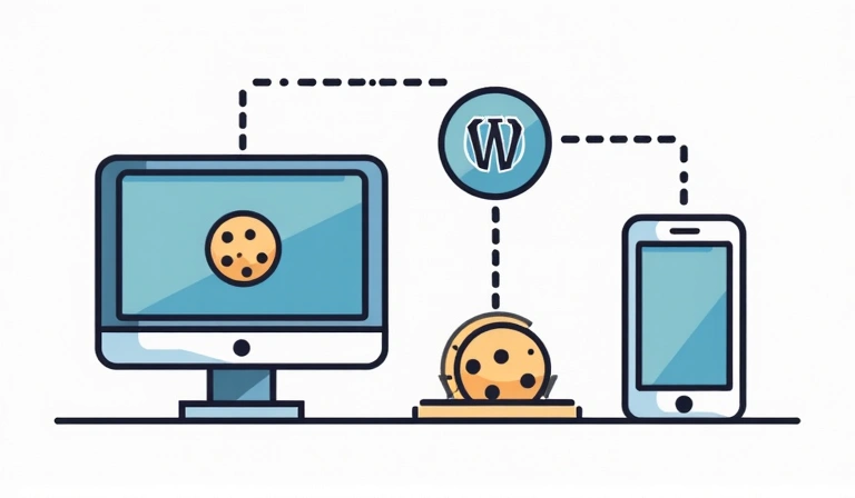 Illustration von Cookies und Datenspeicherung